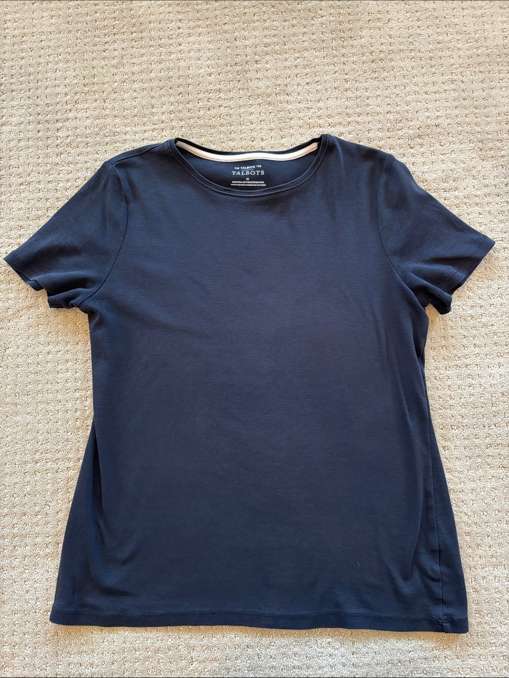 Talbots Black Short Sleeve Crewneck Tee
